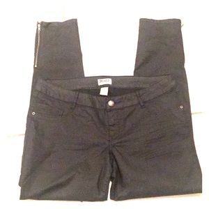 Black Leather Like Jeans